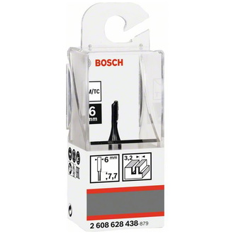 Bosch Nutfräser Standard for Wood, 6 mm, D1 3,2 mm, L 7,7 mm, G 51 mm