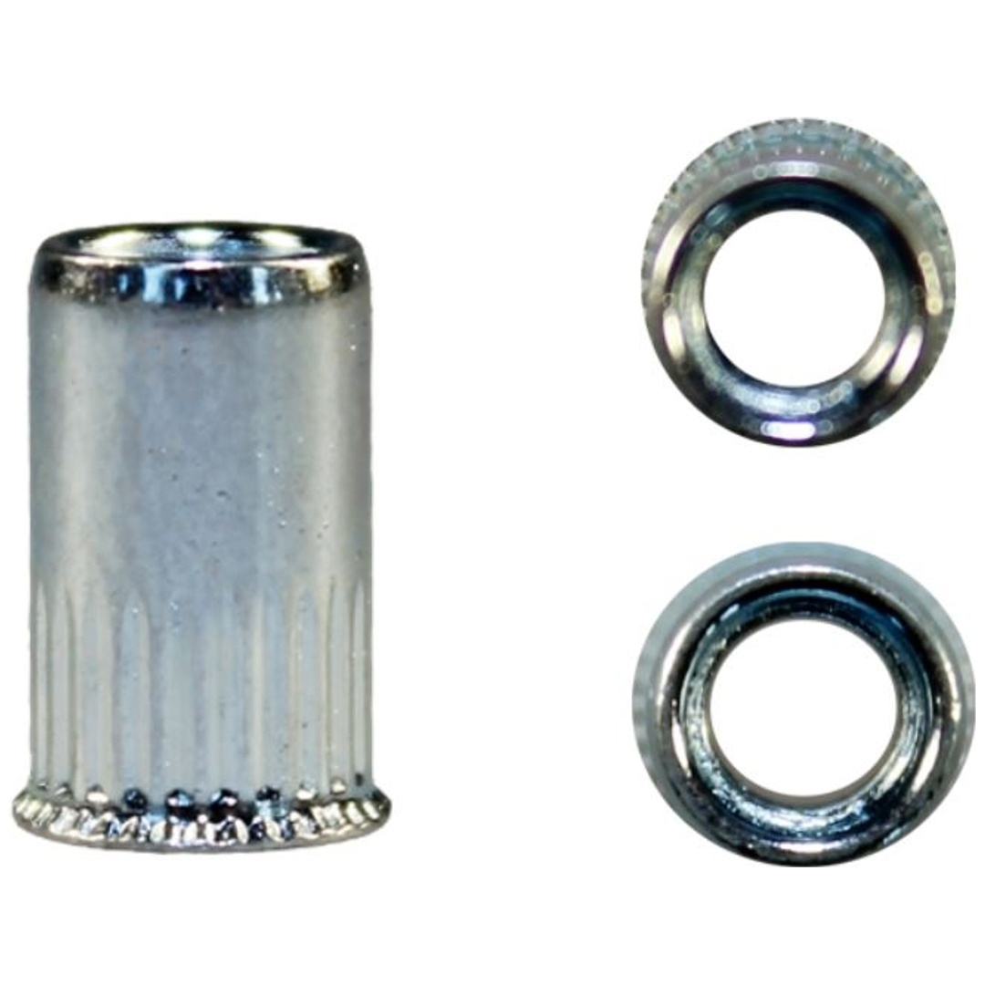Blindnietmutter Stahl verzinkt, kleiner Senkkopf, M 6, 30 mm lang