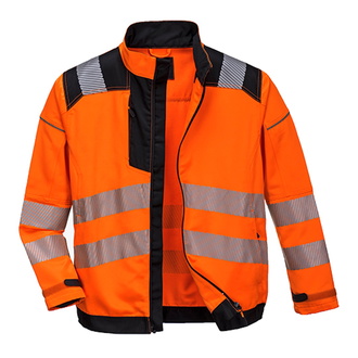 Portwest Warnschutz Arbeitsjacke T500 - PW3 Gr. L orange/schwarz