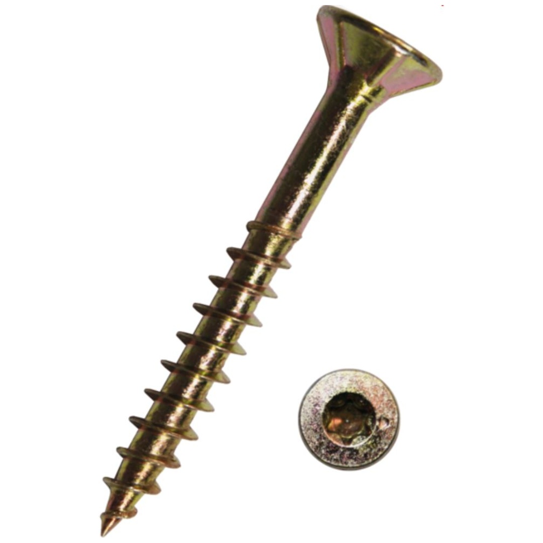 Reidl JD-79 Spanplattenschrauben 4 x 35 mm Stahl verzinkt gelb Senkkopf TX