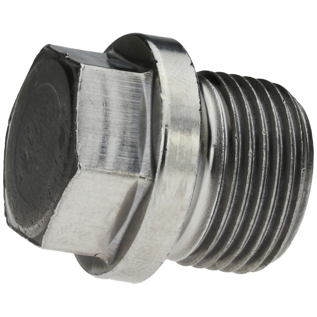 Reidl DIN 910 Verschlussschrauben mit Außensechskant, zylindrisches Fein-Gewinde M 26 x 1,5 x 30, 5.8 blank, mit Bund
