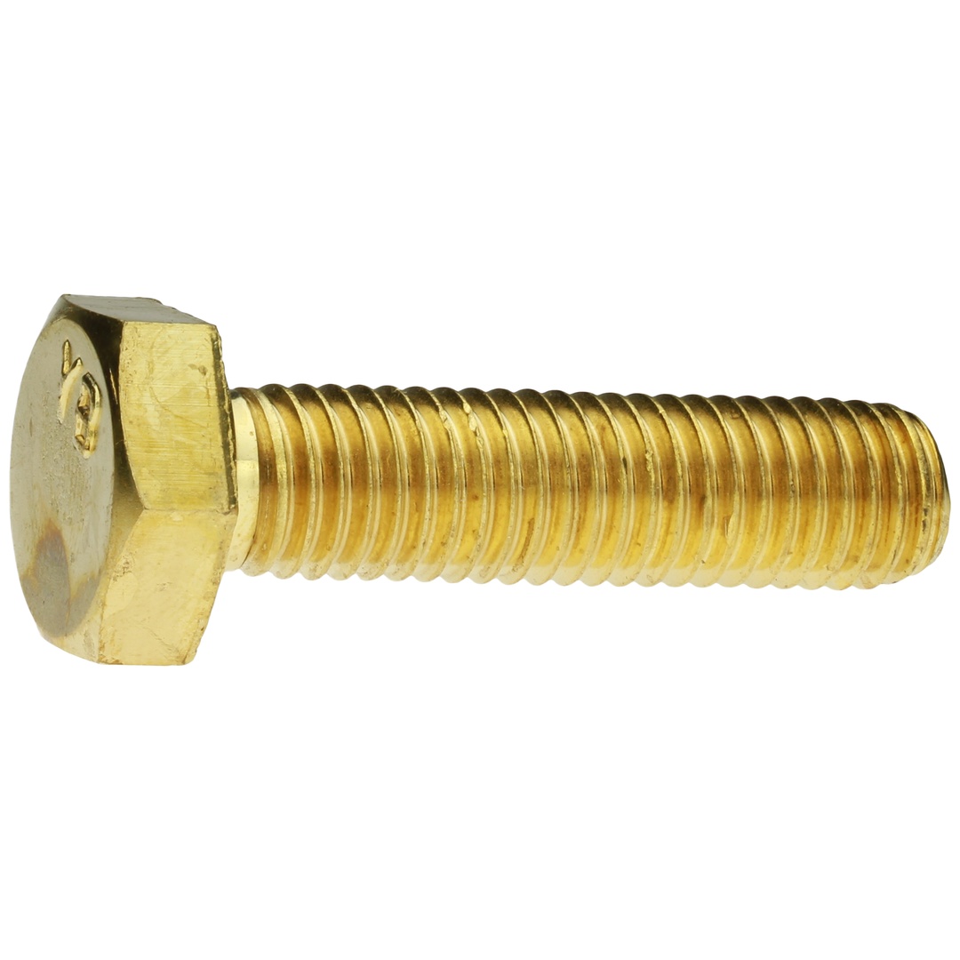 Reidl ISO 4017 Sechskantschrauben M 6 x 50, Messing blank, mit Gewinde bis Kopf