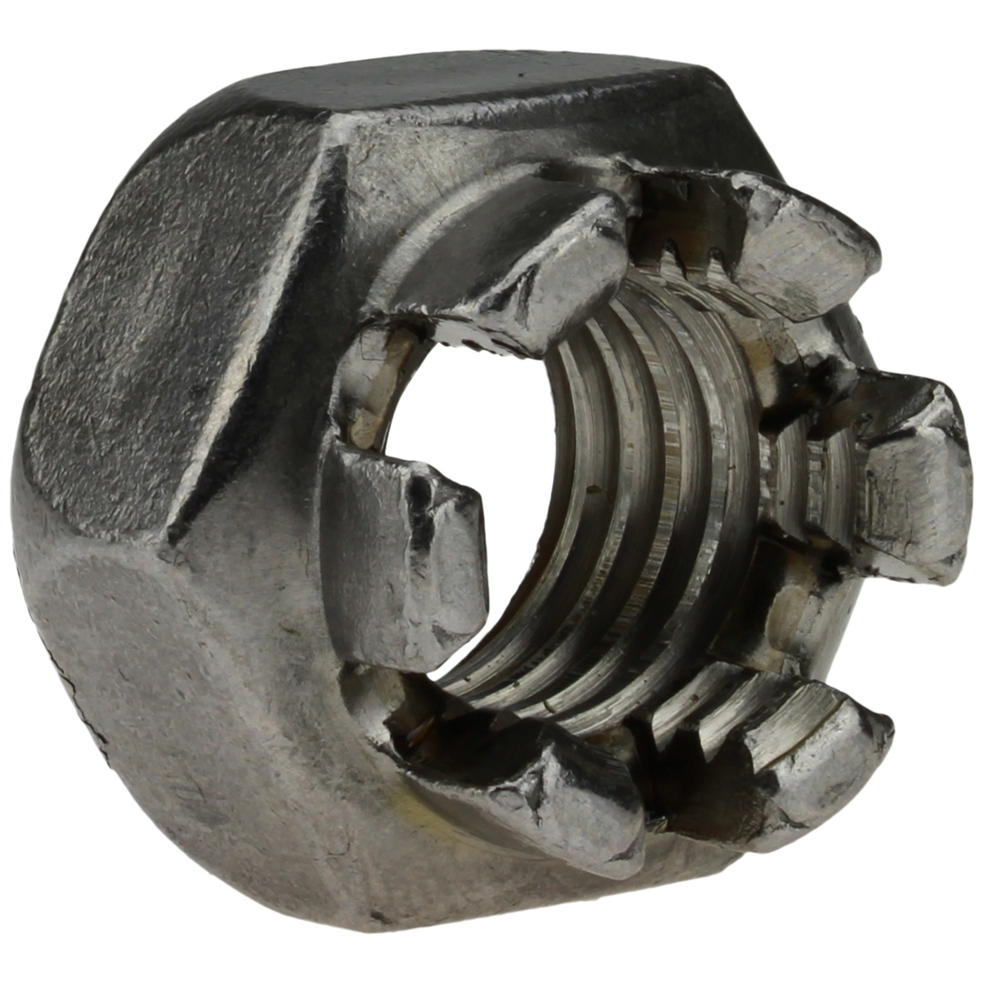 Reidl DIN 935 Kronenmuttern M 24,  6 / 6 Au (Stahl - gedreht) blank