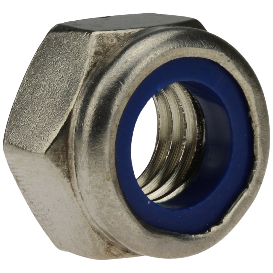 Reidl DIN 985 Sechskantmuttern mit Klemmteil, M 3,  A4 blank, niedrige Form