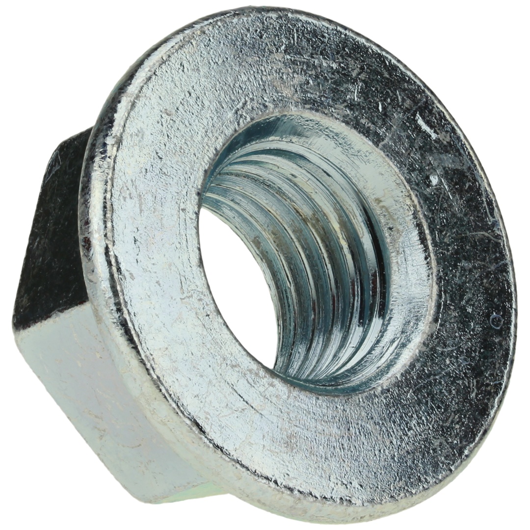 Reidl DIN 6923 Sechskantmuttern mit Flansch M 6, Stahl Klasse 8 galv. verzinkt farblos