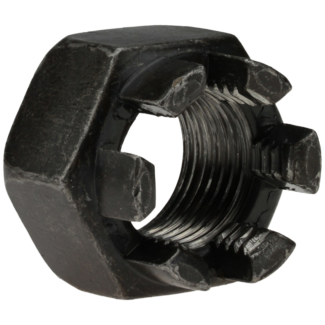 Reidl DIN 935 Kronenmuttern M 42 x 3,  6 / 6 Au (Stahl - gedreht) blank, Feingewinde