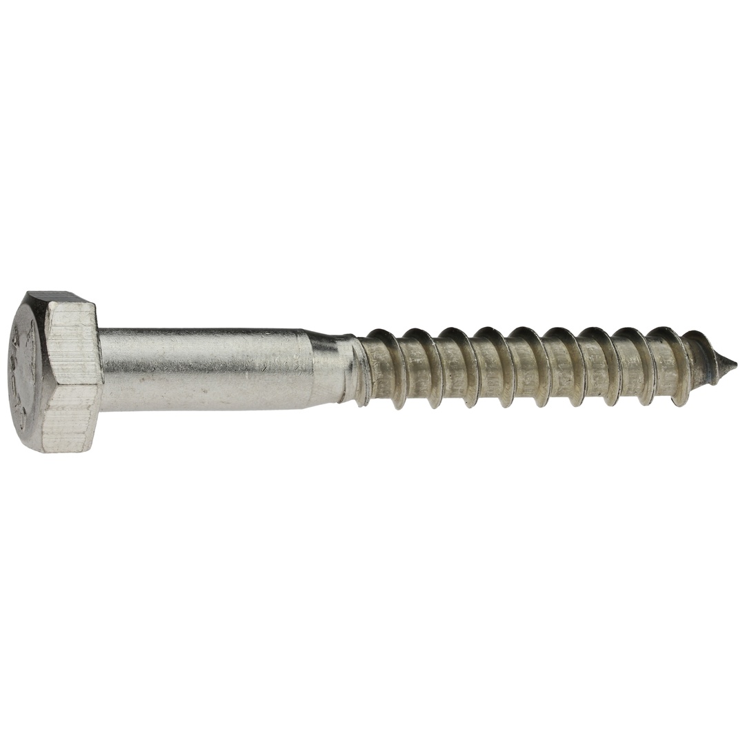 Reidl DIN 571 Holzschrauben, 10 x 45 A2 blank, Außensechskant