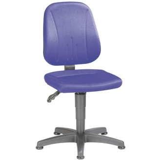 Bimos Arbeitsstuhl 9650-CI02 Unitec 1 Sitzhöhe 440-620 mm, mit Gleiter, Stoff blau