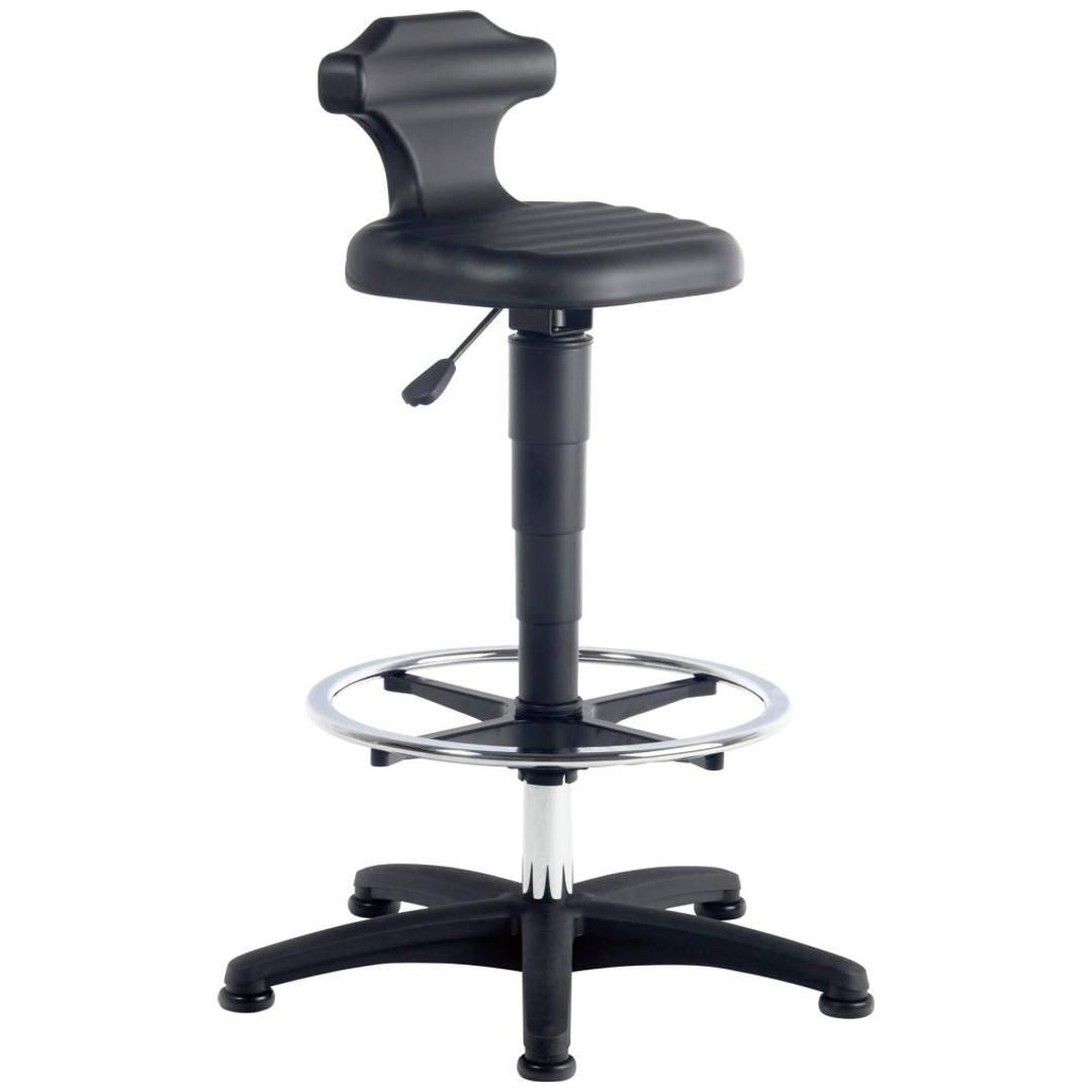 BIMOS Stehhilfe Flex 3 m-it Gleiter+Fußring Sitzh-öhe 510-780mm Polyuretha-n-Schaum schwarz