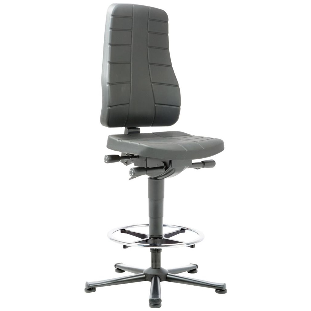 BIMOS Arbeitsstuhl All-In-One 3 mit GleiternSitzhöhe 570-830mm Polyurethan schwarz
