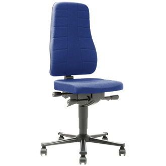 Bimos Arbeitsstuhl 9643-6802 All-In-One 2 Sitzhöhe 450-600 mm, mit Gleiter, Stoff blau