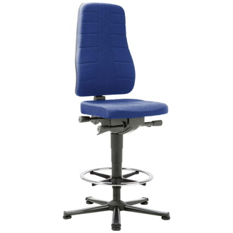 Bimos Arbeitsstuhl 9641-6802 All-In-One 3 Sitzhöhe 570-830 mm, mit Gleiter, Stoff blau