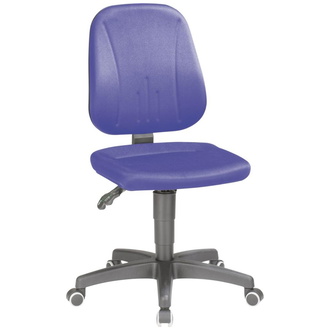 Bimos Arbeitsstuhl 9653-CI02 Unitec 2 Sitzhöhe 440-620 mm, mit Rollen, Stoff blau