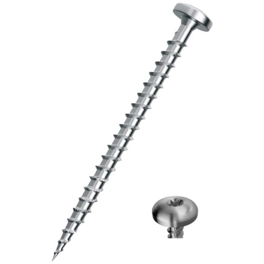 Reidl Spanplattenschrauben 6x90, Pan-Head, TX, Stahl galvanisch verzinkt