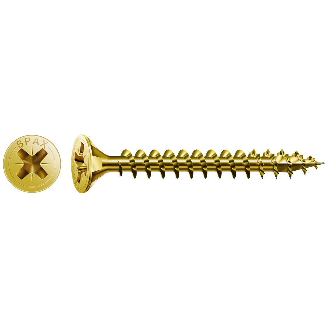 SPAX Senkkopf Kreuzschlitz Z 4CUT MULTI-Kopf Vollgewinde, YELLOX A2L 4 x 15