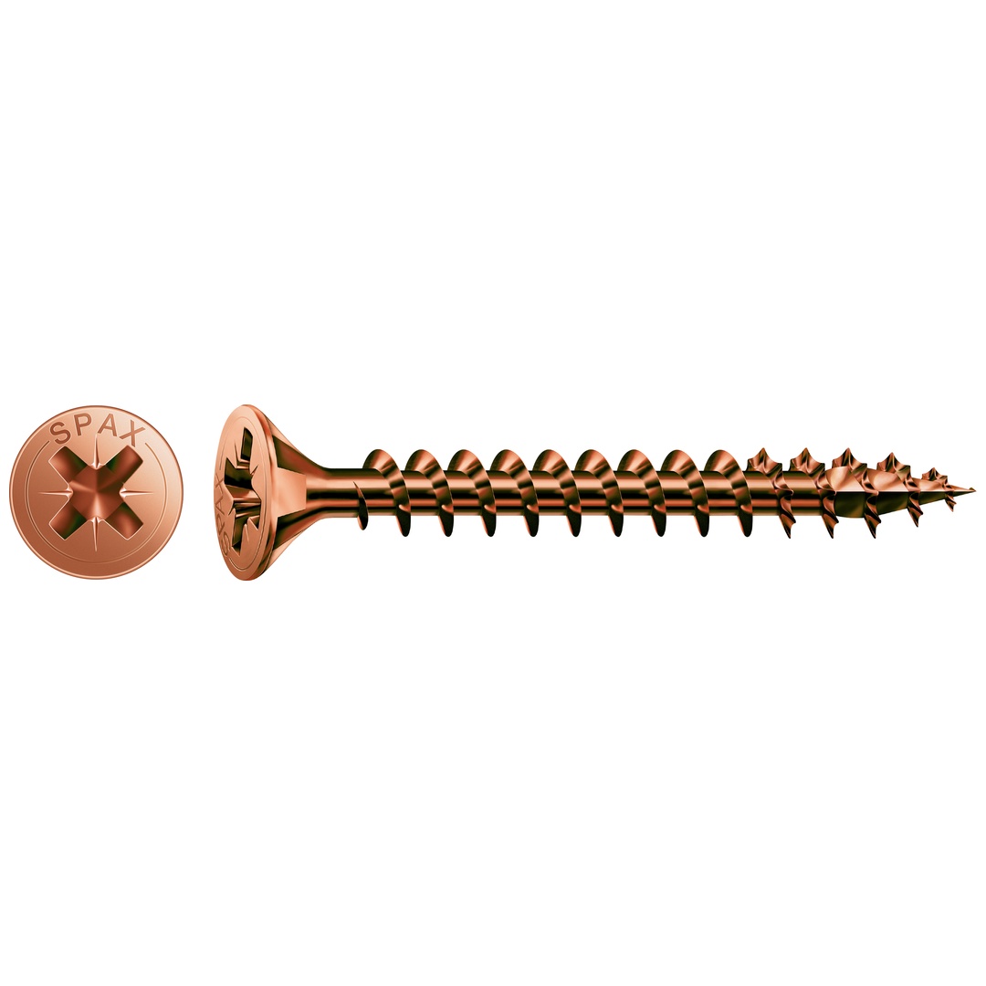SPAX Senkkopf Kreuzschlitz Z 4CUT MULTI-Kopf Vollgewinde, brüniert C1A 5 x 50