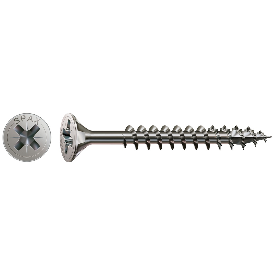 SPAX Senkkopf Kreuzschlitz Z 4CUT Vollgewinde, Edelstahl rostfrei A2 1.4567 4,5 x 70