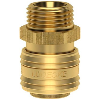 Lüdecke SchnellverschlusskupplungNW 7,2mm, Messing, Serie ES, AG G3/8
