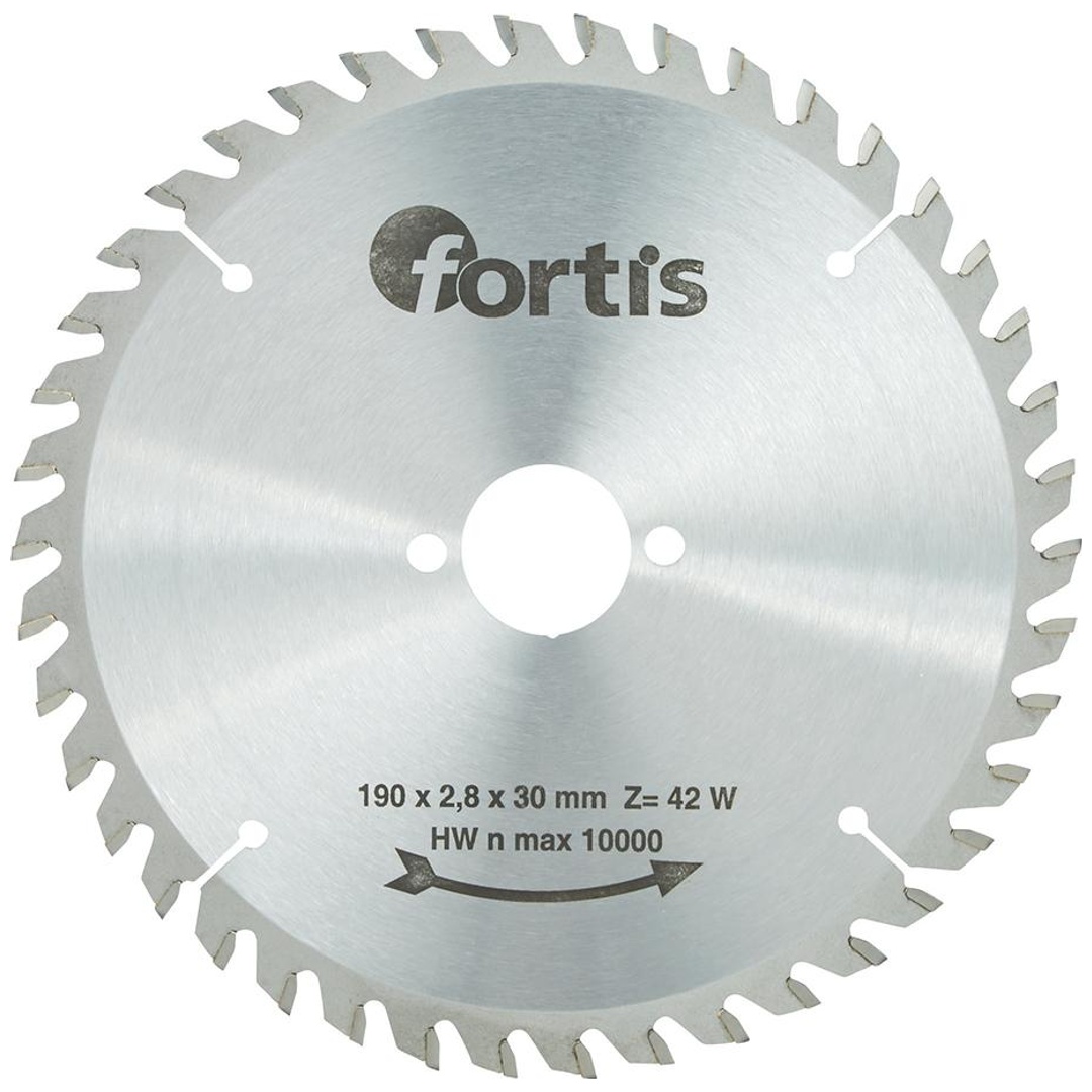 Fortis HW-Kreissägeblatt 190 x 2,8 x 30 mm Z42W
