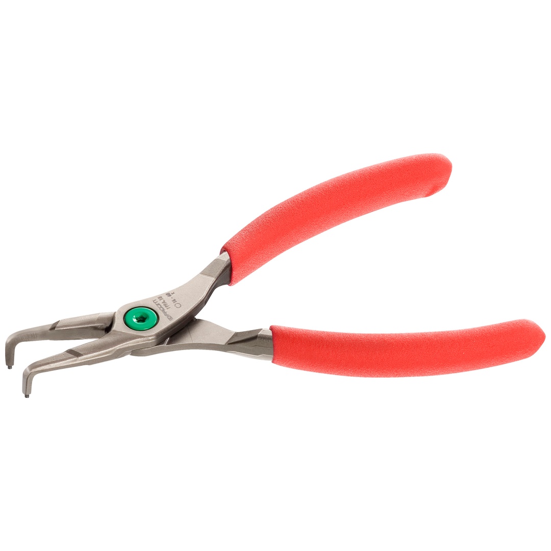 FACOM Zange für Sicherungsringe mit Innenspannung, 90° gebogen, verchromt, ergonomische Überzüge, Ø Spitze 1,3 mm, Ringweite 10 - 25 mm
