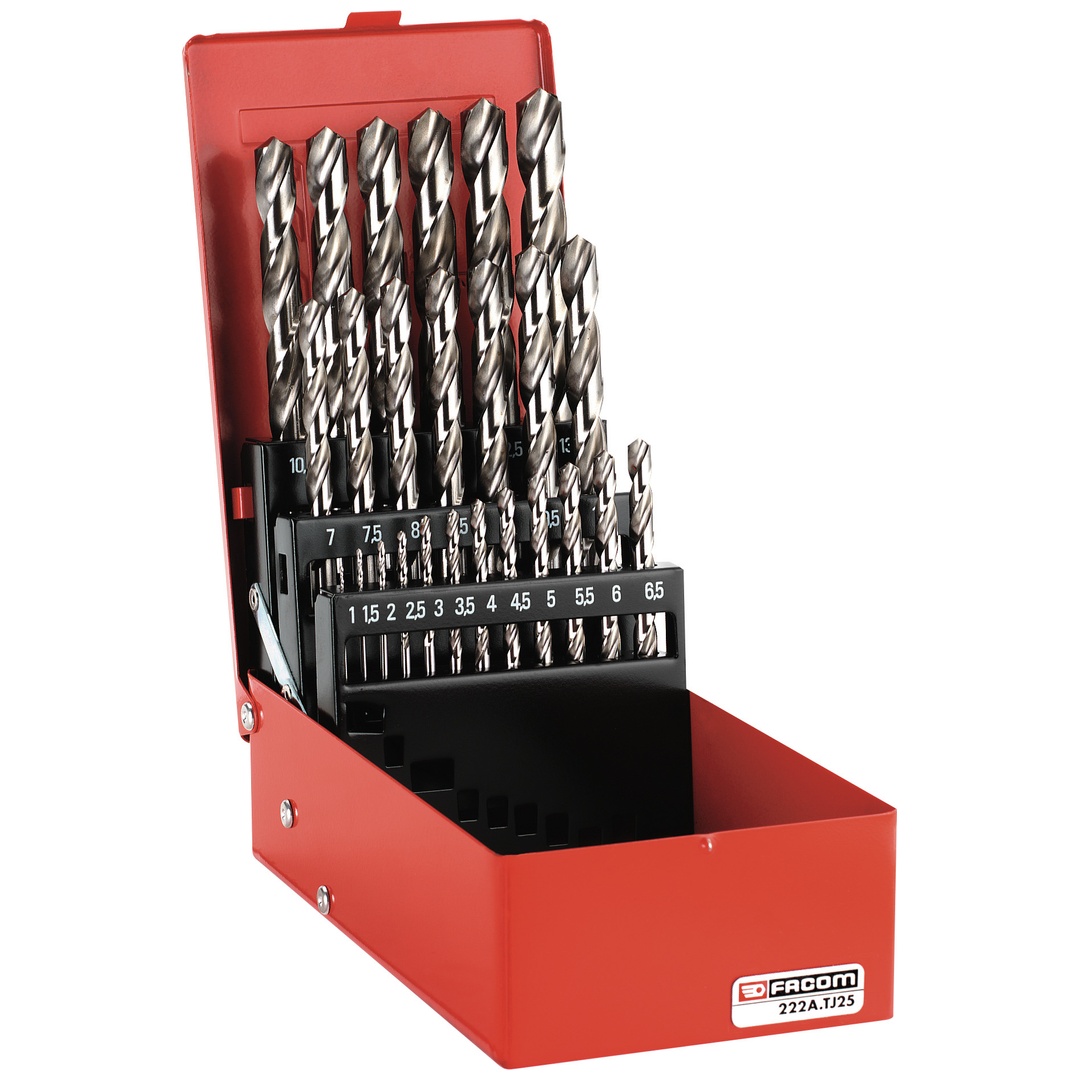 FACOM Sortiment Gefräste Bohrer Set, 19-tlg.