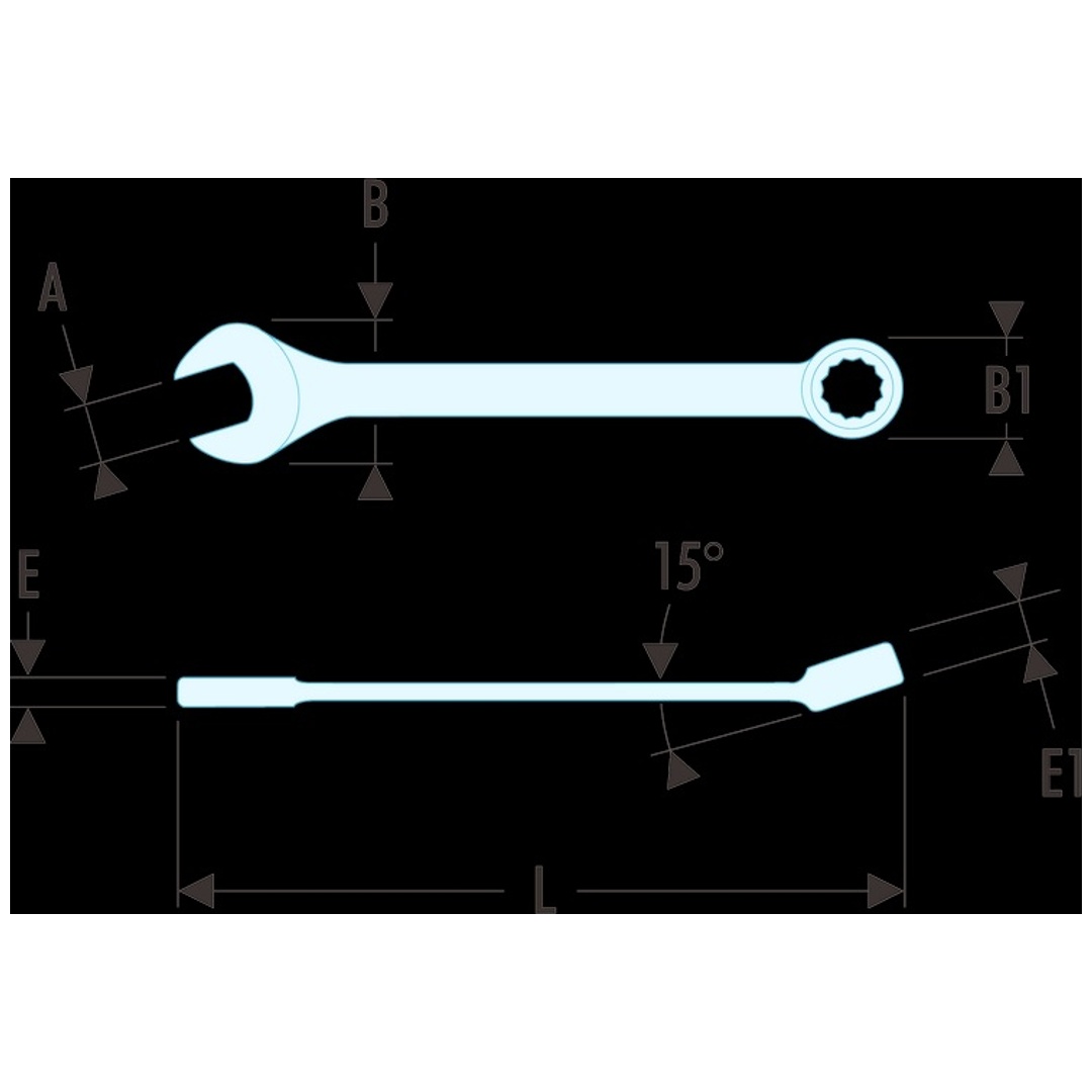 FACOM Ring-Maulschlüssel 39 kurz 5,5 mm