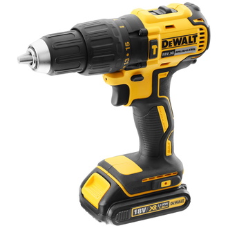 DeWalt Akku-Schlagbohrschrauber 18 V, incl. 2x Akku 1,5 Ah, Schnellladegerät, TSTAK-Box