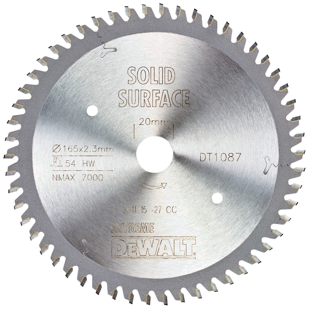 DeWalt Kreissägeblatt Handkr. 165/20 mm 54TFZ, TRESPA