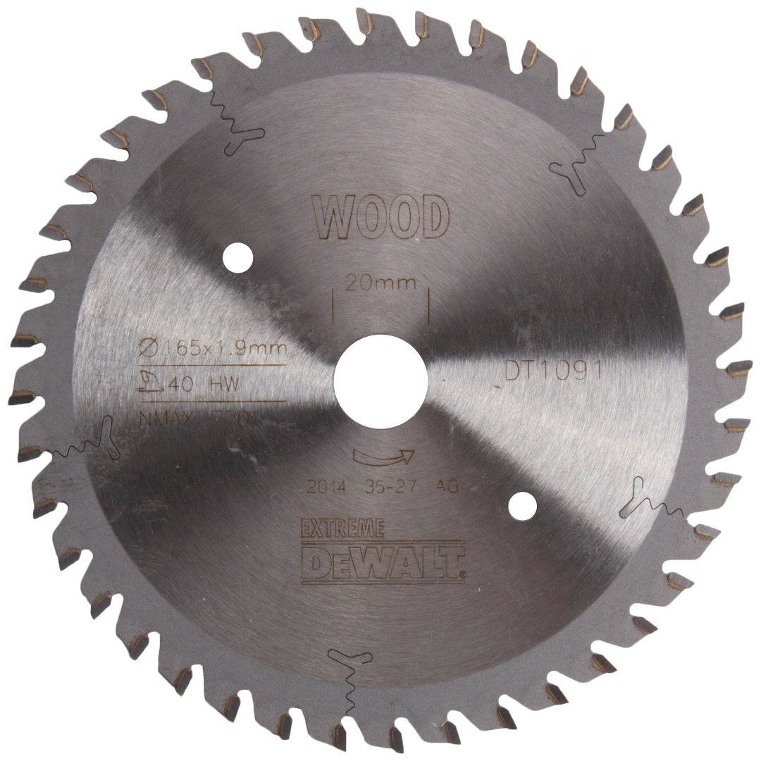 DeWalt Kreissägeblatt Handkr. 165/20 mm 40WZ, EXTREME Tauchkreissägeblatt