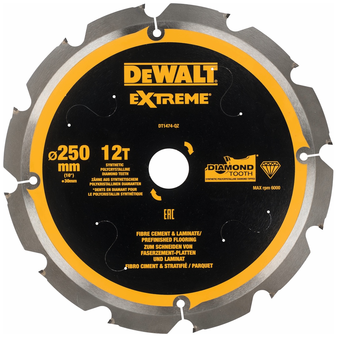 DeWalt Kreissägeblatt PCD 250/30 mm 12Z