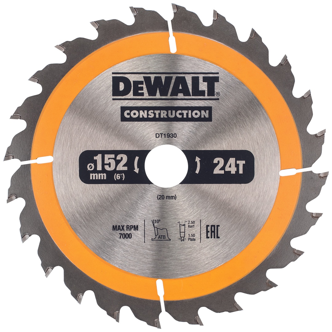 DeWalt Kreissägeblatt Handkr. 152/20 mm 24WZ