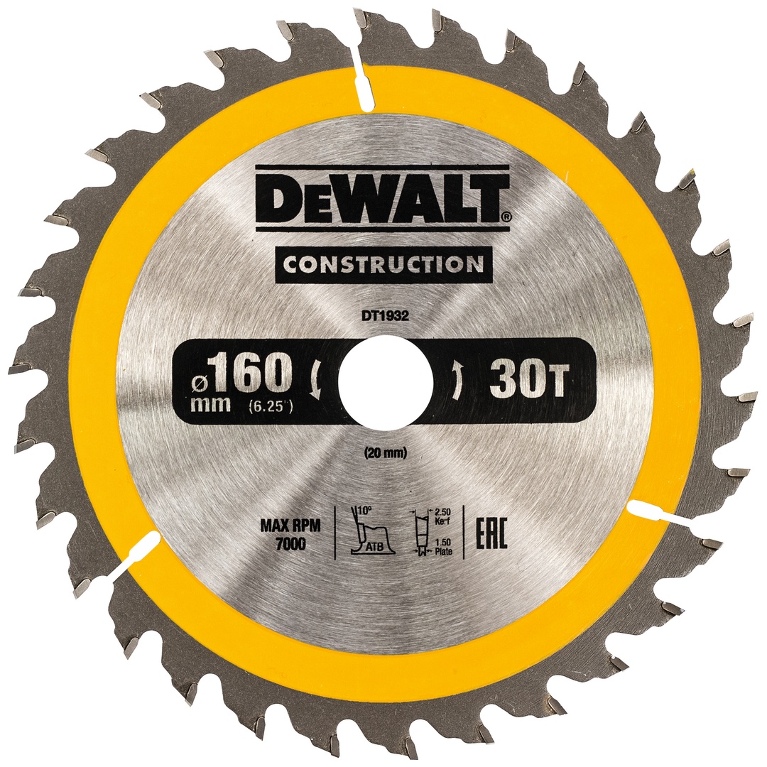 DeWalt Kreissägeblatt Handkr. 160/20 mm 30WZ