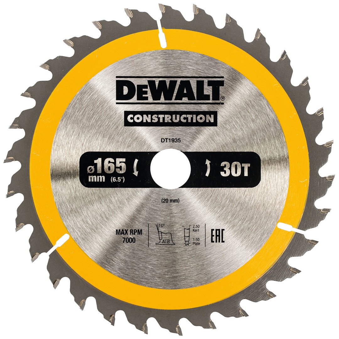DeWalt Kreissägeblatt Handkr. 165/20 mm 30WZ