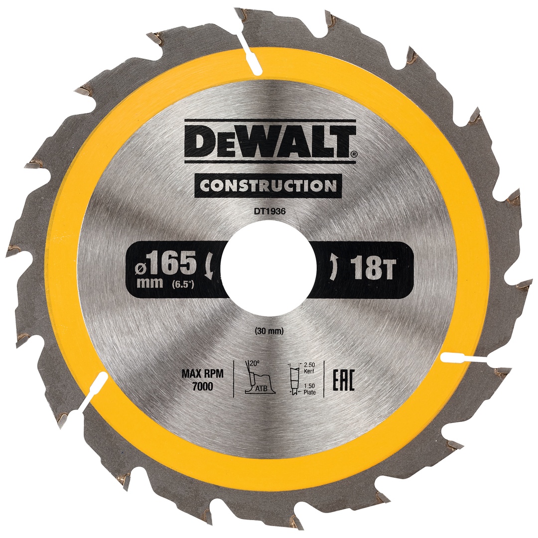 DeWalt Kreissägeblatt Handkr. 165/30 mm 18WZ