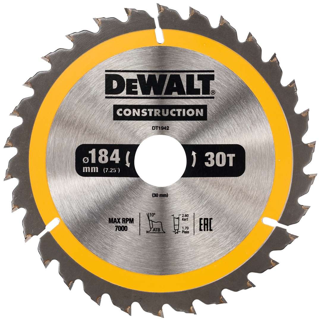 DeWalt Kreissägeblatt Handkr. 184/30 mm 30WZ