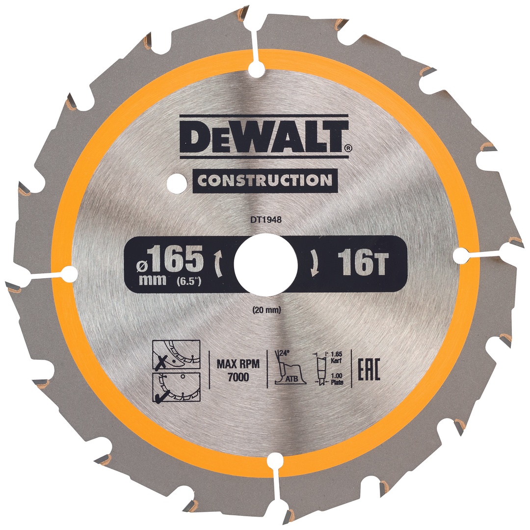 DeWalt Kreissägeblatt Akku 165/20 mm 16WZ