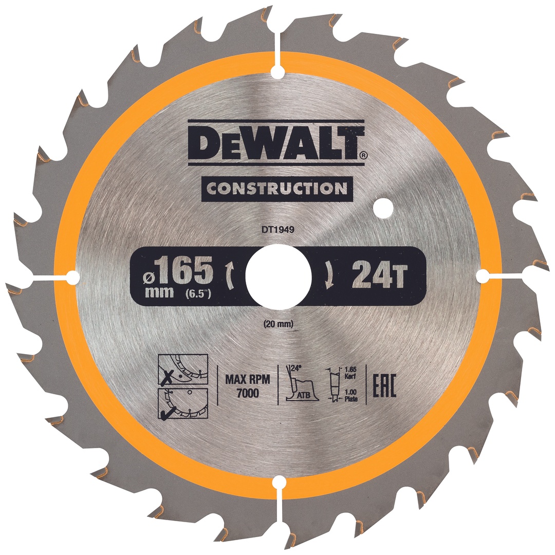 DeWalt Kreissägeblatt Akku 165/20 mm 24WZ