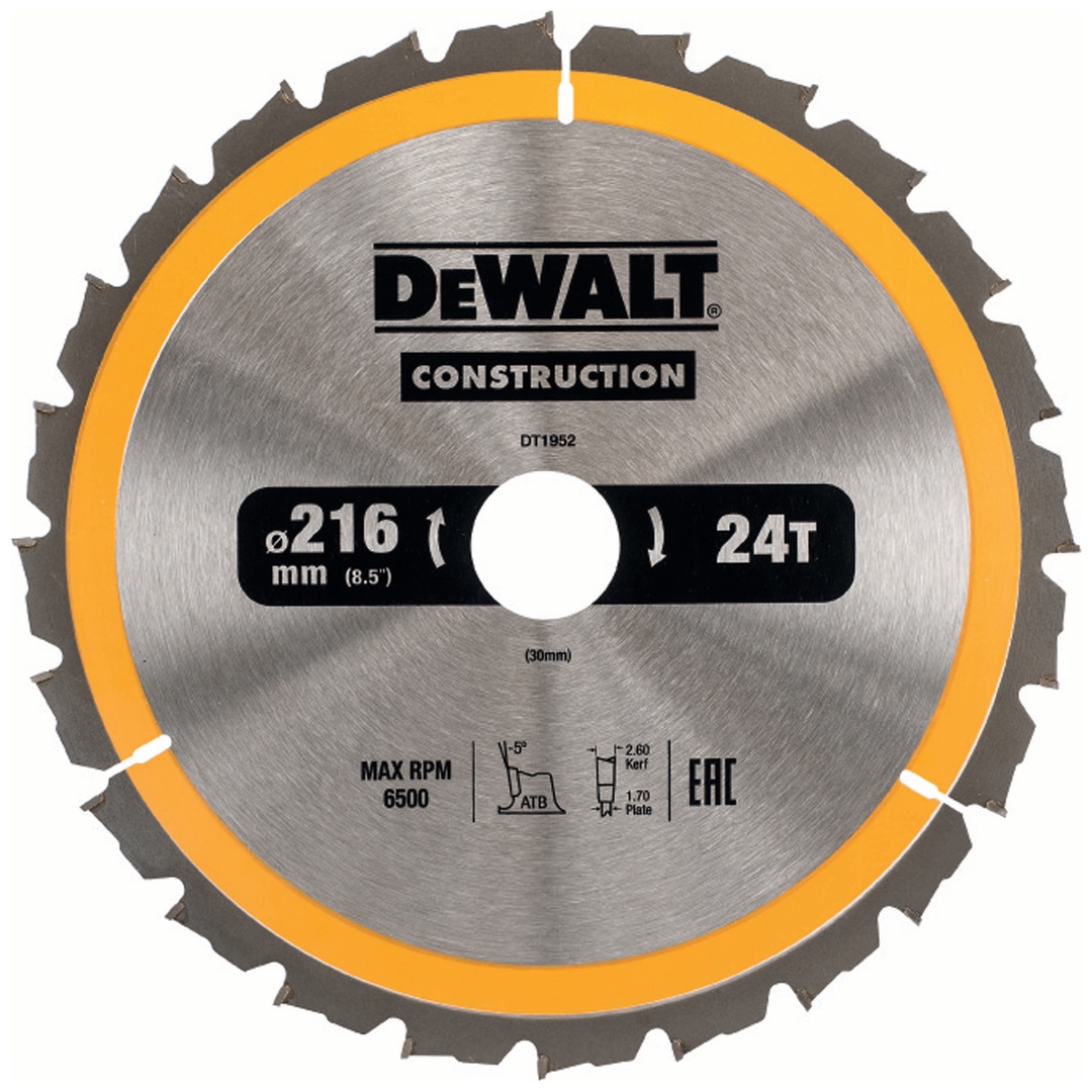 DeWalt Kreissägeblatt stat. 216/30 mm 24WZ