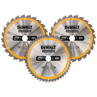 DeWalt Kreissägeblatt-Set 3-tlg. stationär, Art.Nr. DT1963-QZ