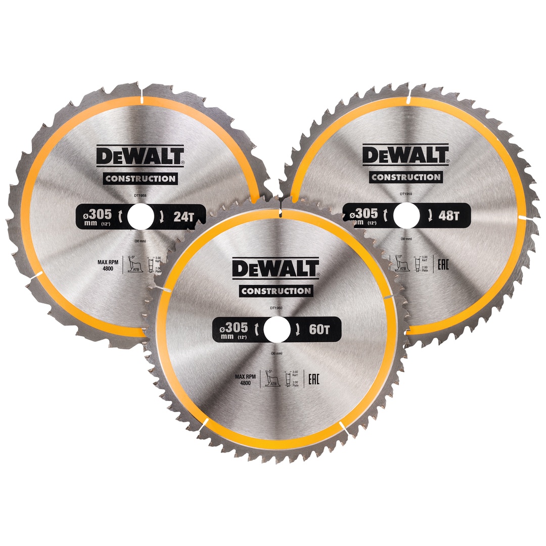 DeWalt Kreissägeblatt-Set 3-tlg. Stat, Art.Nr. DT1964-QZ