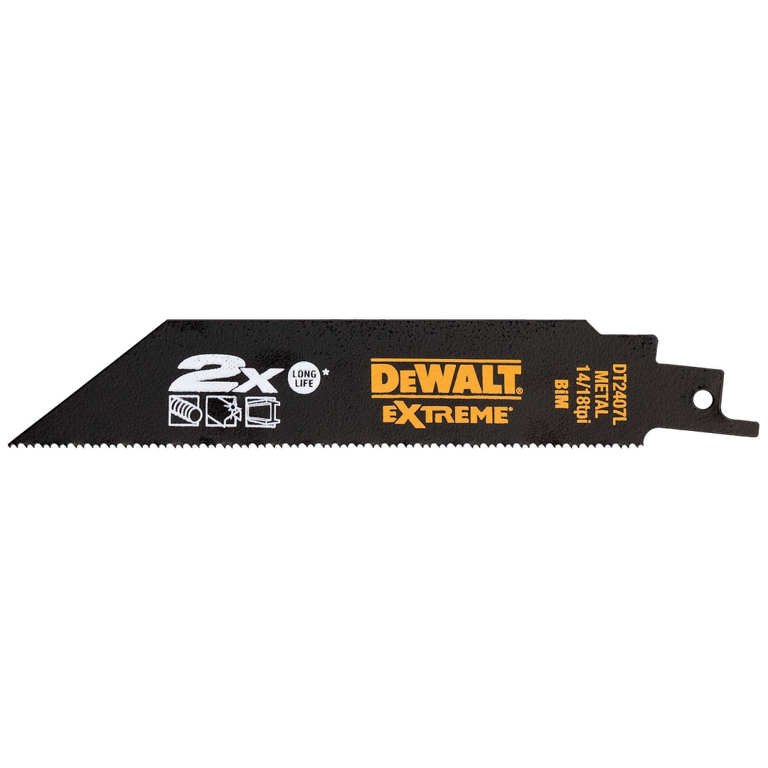 DeWalt Säbelsägeblatt BIM Metall EXTEME 152 mm, 5 Stk.