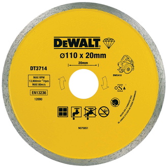 DeWalt Diamanttrennscheibe DWC410 Fliesen 110 mm