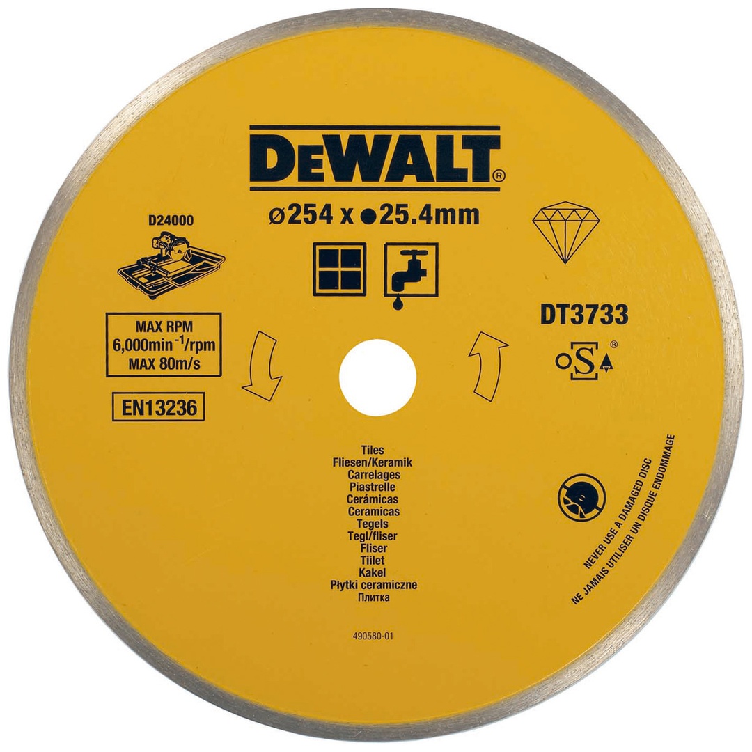DeWalt Diamanttrennscheibe Eco4 250 mm, für Porzellan, Stein und Ziegel