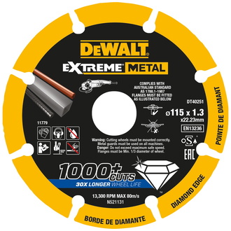 DeWalt Diamanttrennscheibe 115x1.3 mm