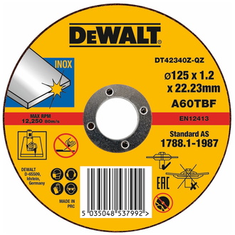 DeWalt Trennscheibe 125x1,2x22,23 mm Inox