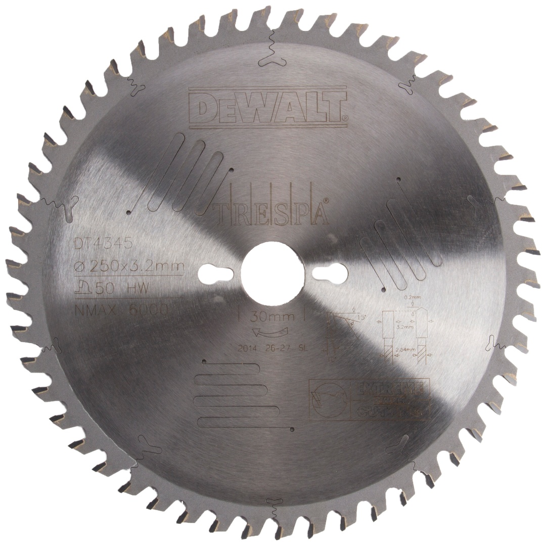 DeWalt Kreissägeblatt stat. 250/30 mm 50HZ, TRESPA