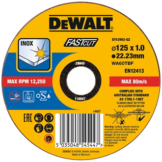 DeWalt Trennscheibe 125x1x22,23 mm Inox