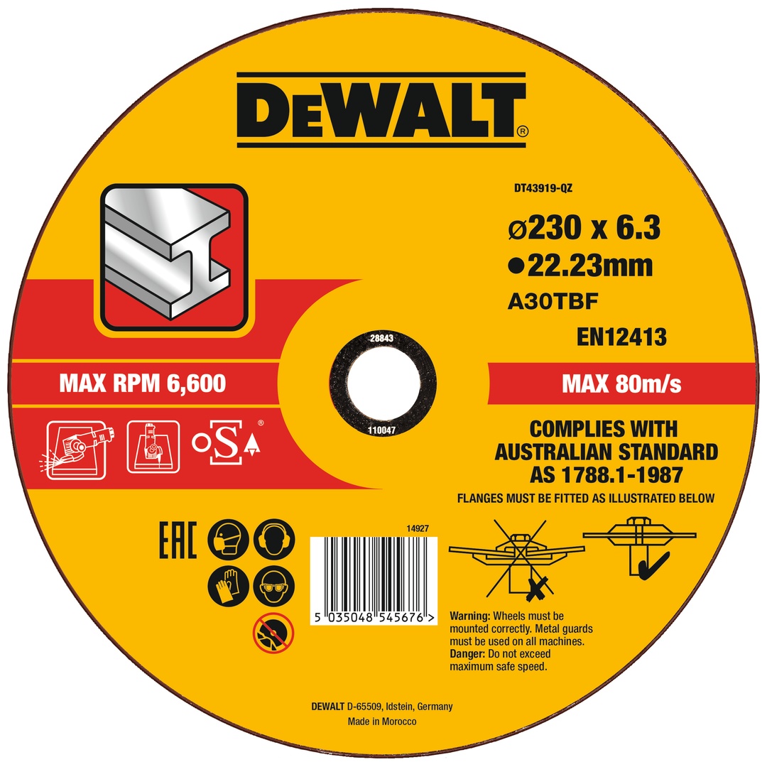 DeWalt Schruppscheibe 230x6x22,23 mm Metall