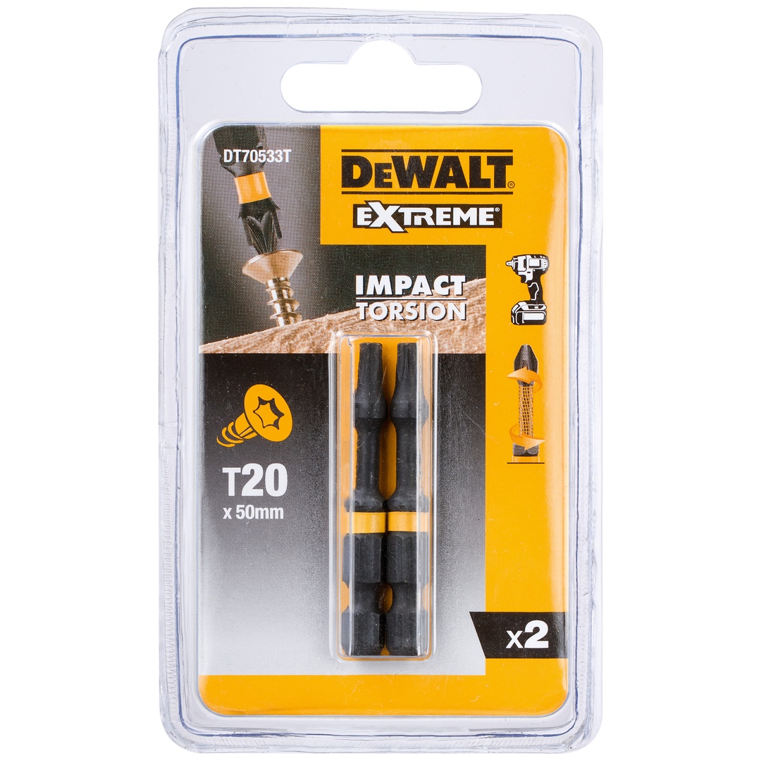 DeWalt Torsion Bit schlagf. T20 50 mm 2Stk