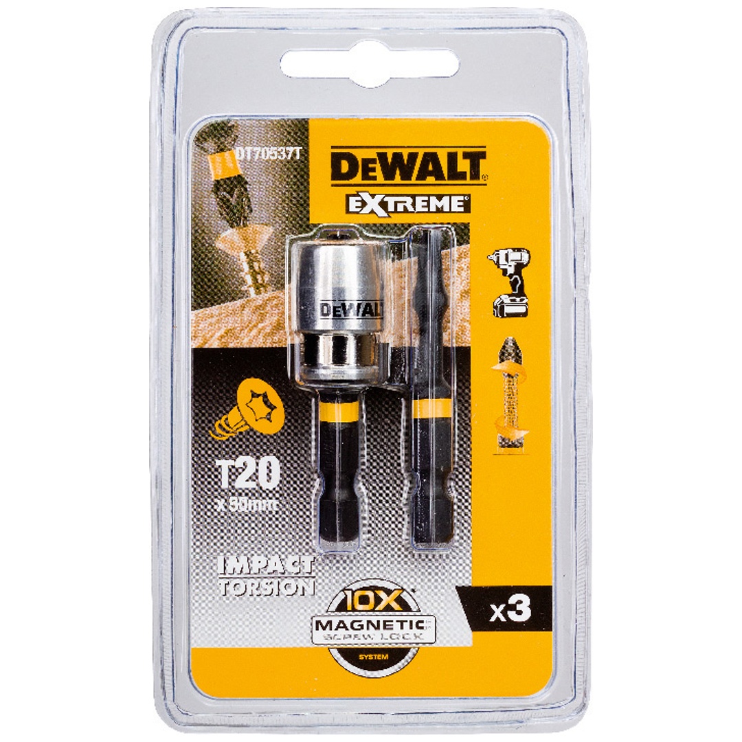 DeWalt Bit-Set 3-tlg. schlagf. T20 50 mm